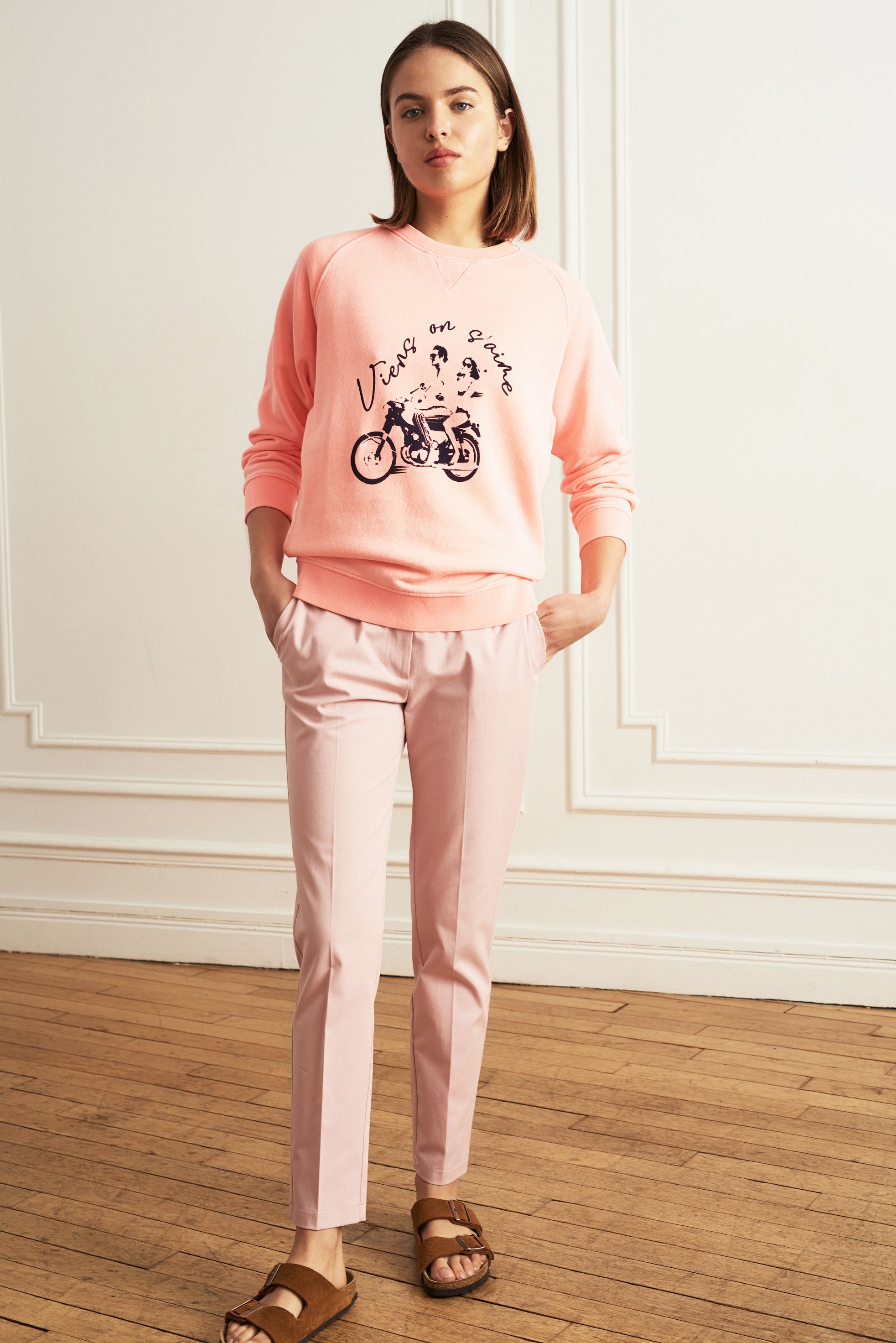 La Petite Française - Sweat Sécurisant rose