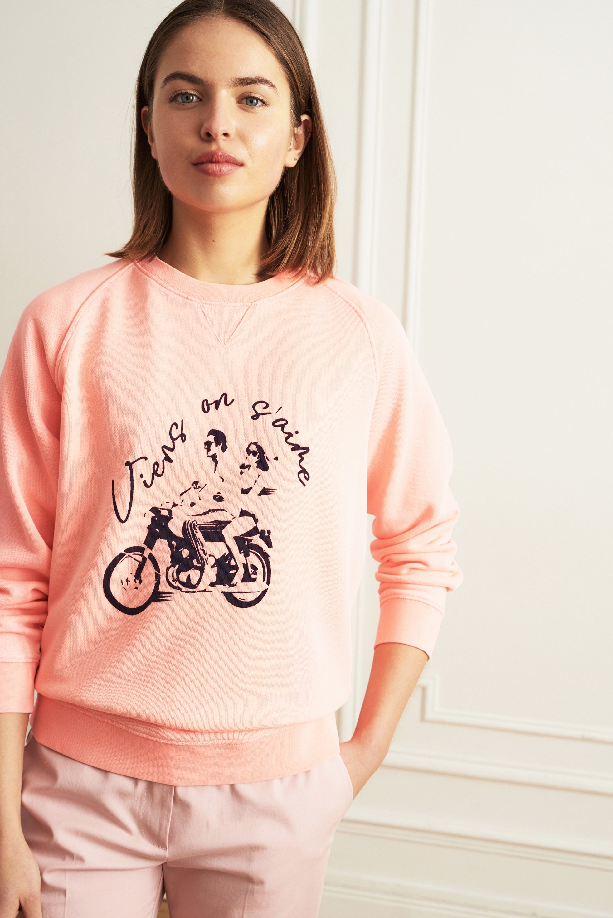 La Petite Française - Sweat Sécurisant rose