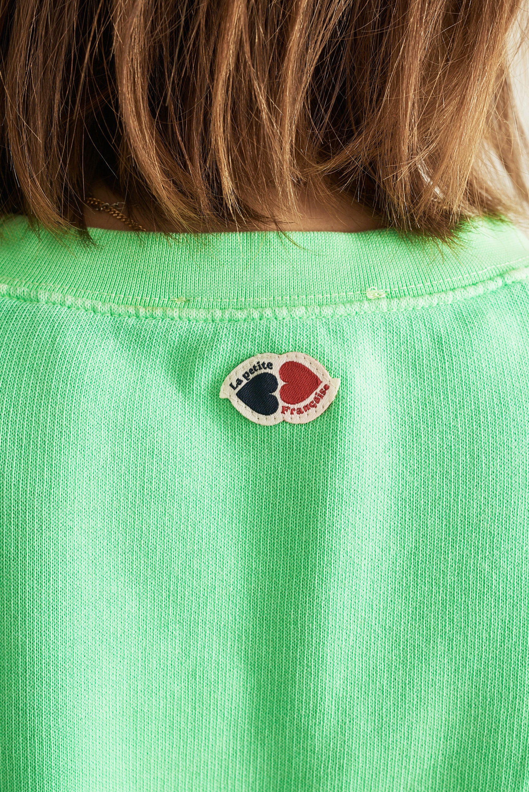La Petite Française - Sweat Sécurisant vert fluo